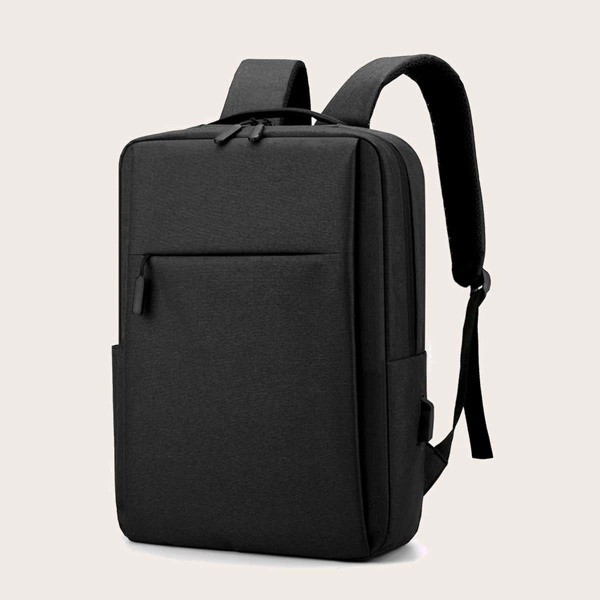 

Zip Front Computer Backpack, Black