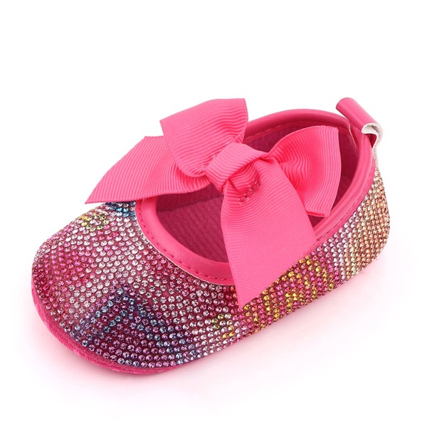 

Baby Girl Bow & Rhinestone Decor Flats, Pink