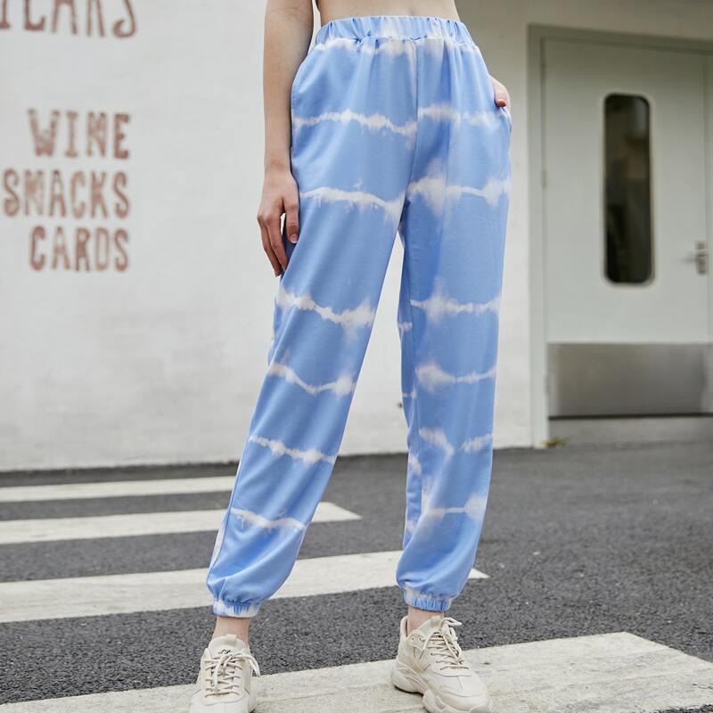 

Tie Dye Sweatpants, Baby blue