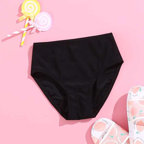 

Girl High Waisted Bikini Panty, Black