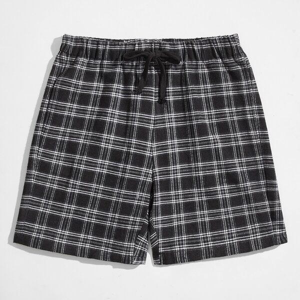 

Men Tartan Tie Front Shorts, Multicolor