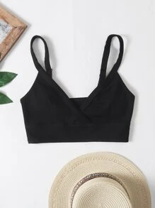 Rib Bikini Top - Black - View 3