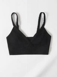 Rib Bikini Top - Black - View 4