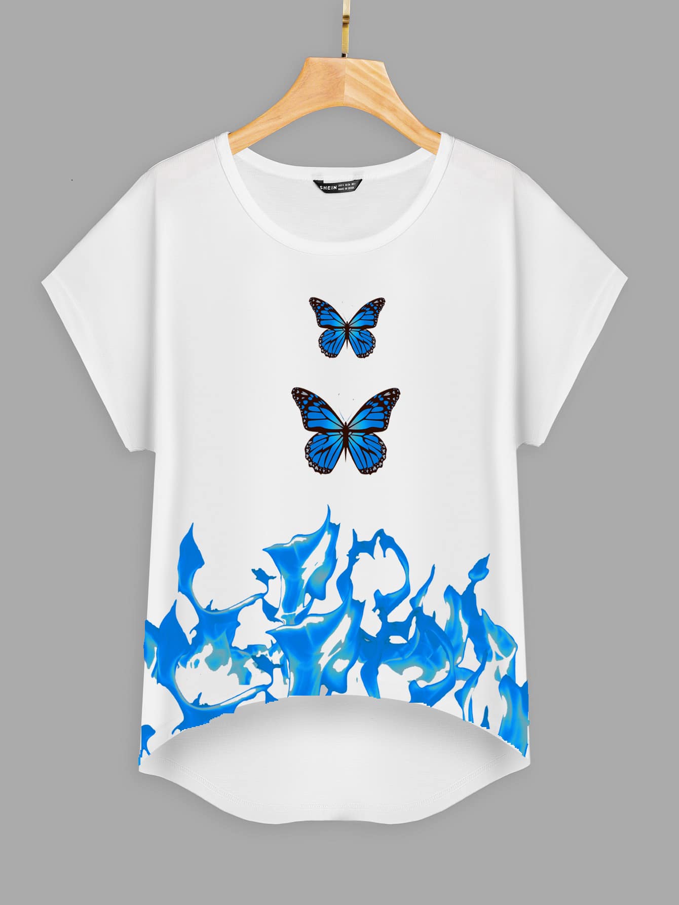 Transfert/sticker T-shirt Zebra Avec Papillon - Motif Animaux Mignon - Neuf Sans étiquettes - Générique
