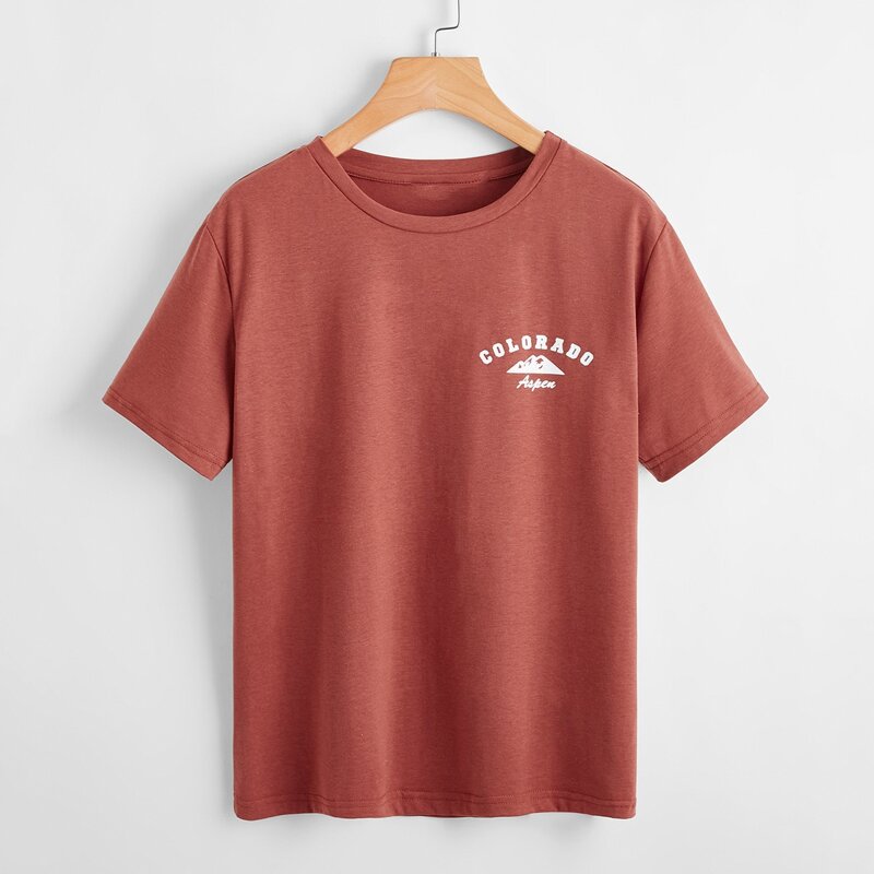 

Letter Graphic Tee, Redwood