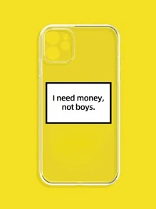 Apple Slogan Graphic Clear Case Compatible With IPhone Compatible With IPhone 15/15Pro/15Plus/15Promax,International Version, Not The Domestic Version - Clear - View 2