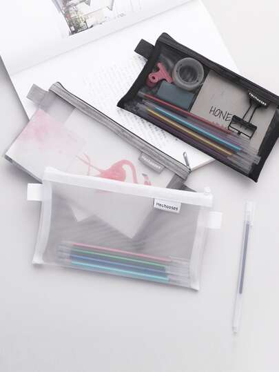 1шт сетчатый пенал случайного цвета