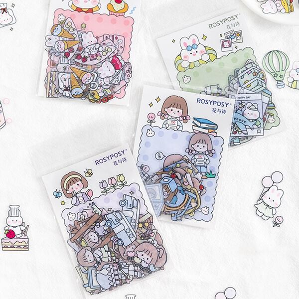 

40pcs Cartoon Graphic Random Sticker, Multicolor