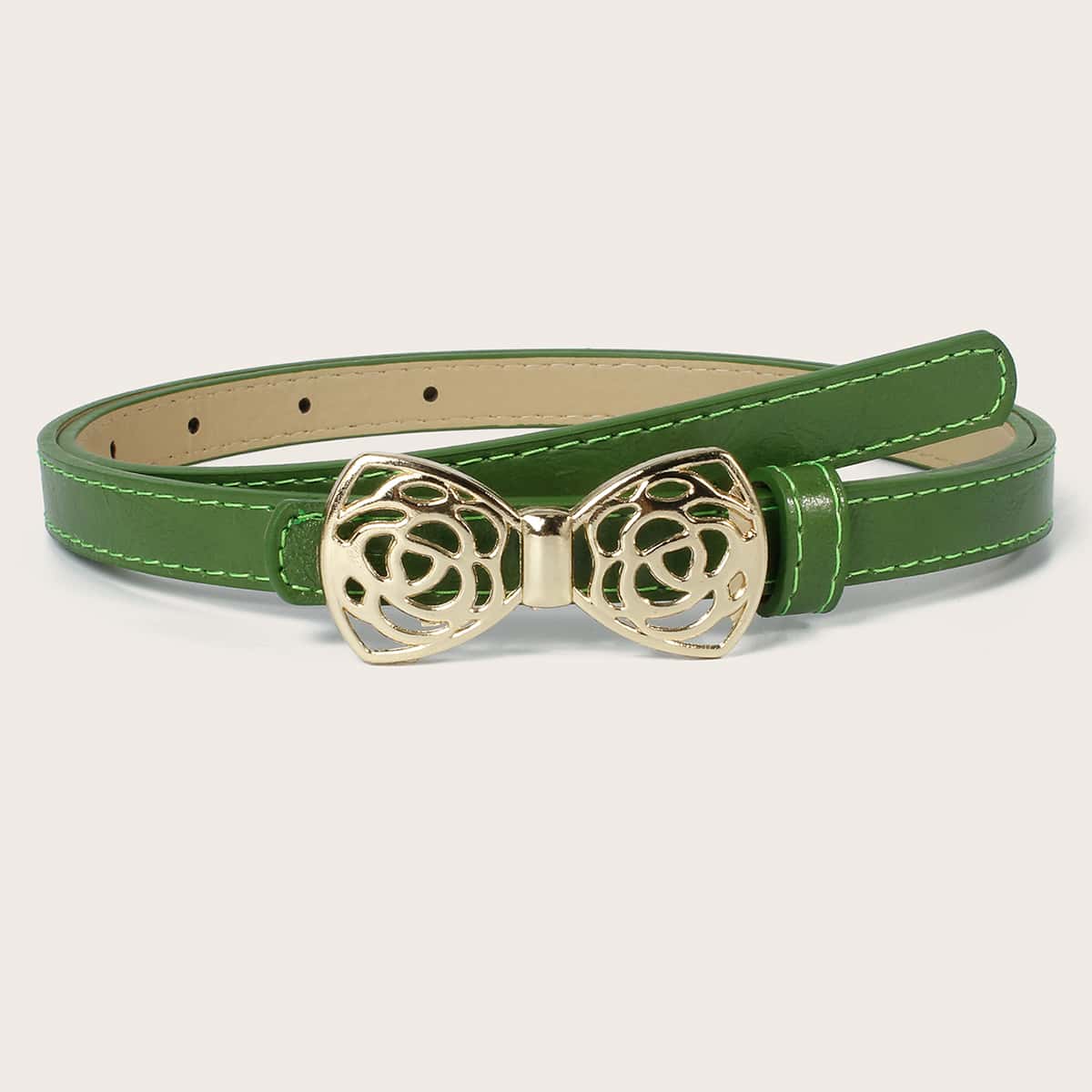 

Bow Decor PU Belt, Green