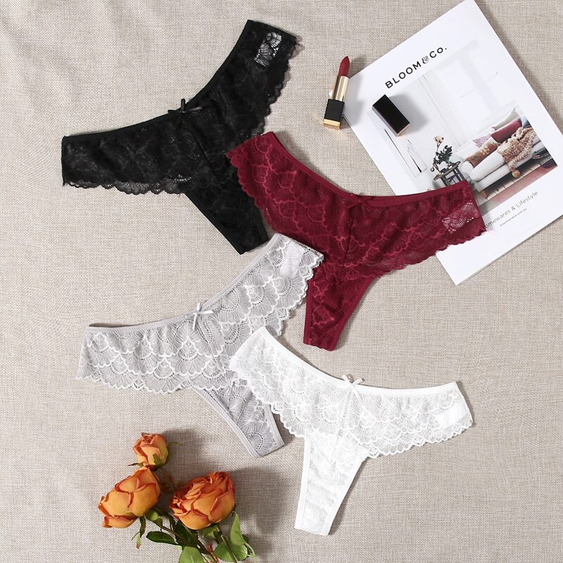 

4pack Floral Lace Panty Set, Multicolor