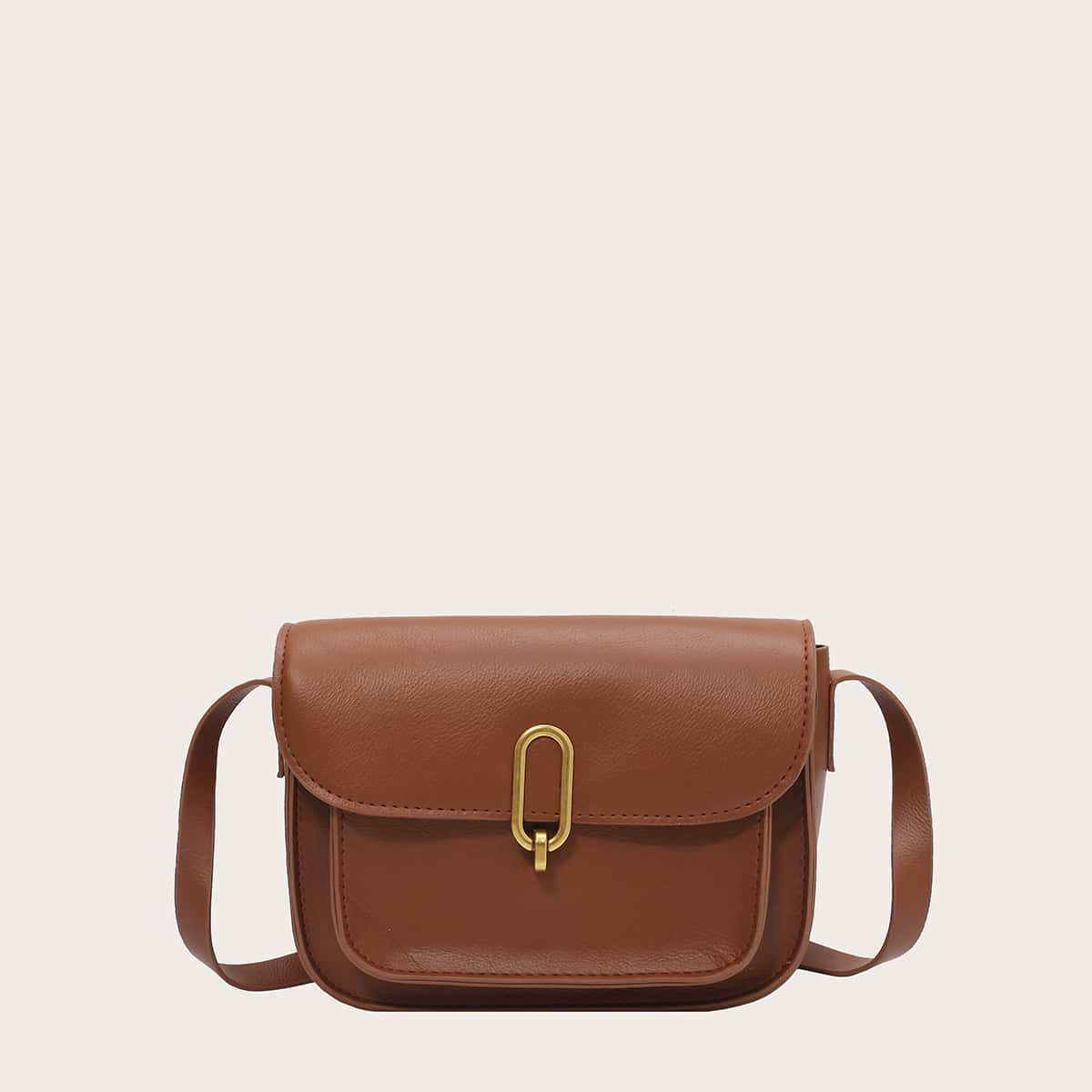 

Flap Crossbody Bag, Brown