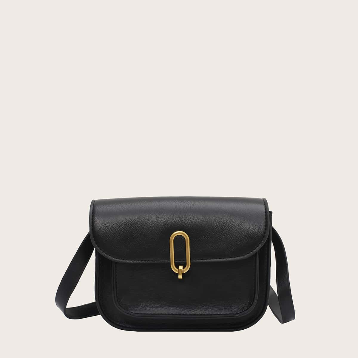 

Flap Crossbody Bag, Black