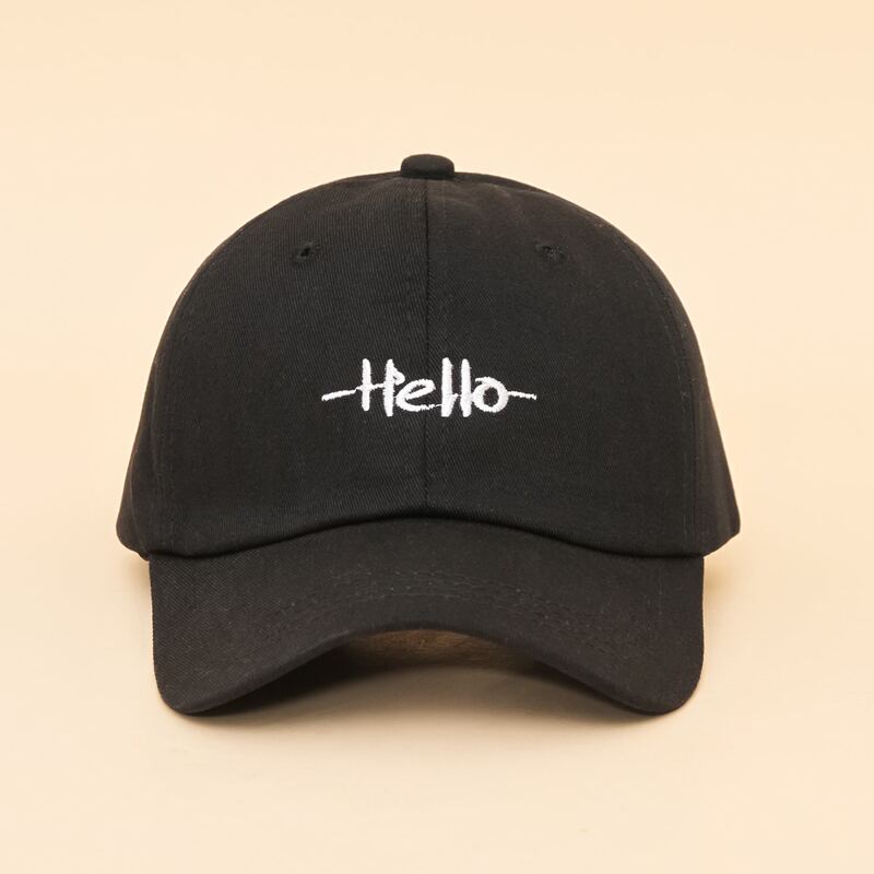

Guys Letter Embroidery Baseball Cap, Black