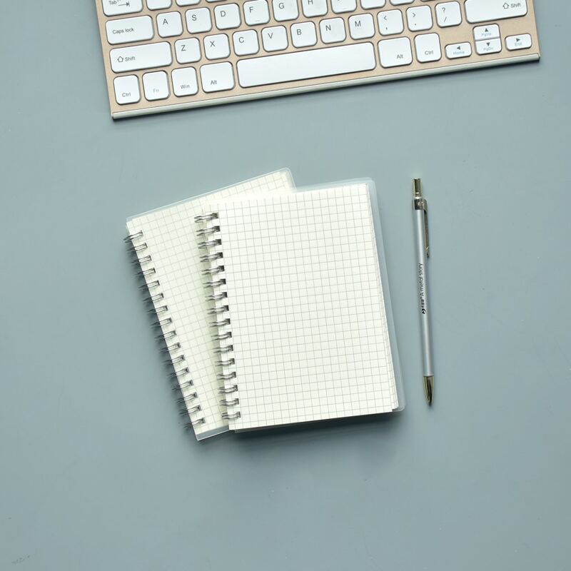 

1pc Spiral Grid Notebook, Beige