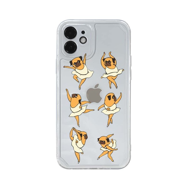 

Yoga Dog Clear iPhone Case, Multicolor