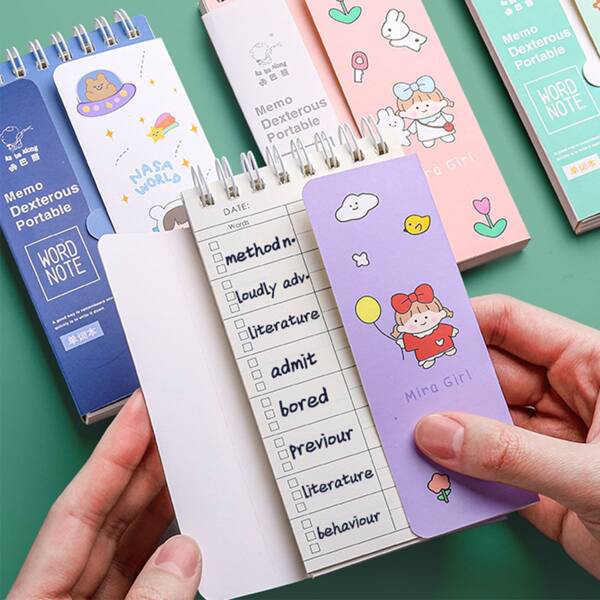 

1pc Cartoon Graphic Random Vocabulary Wordbook, Multicolor