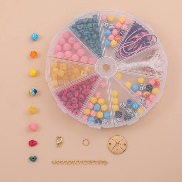 

1case Bead DIY Jewelry Set, Multicolor