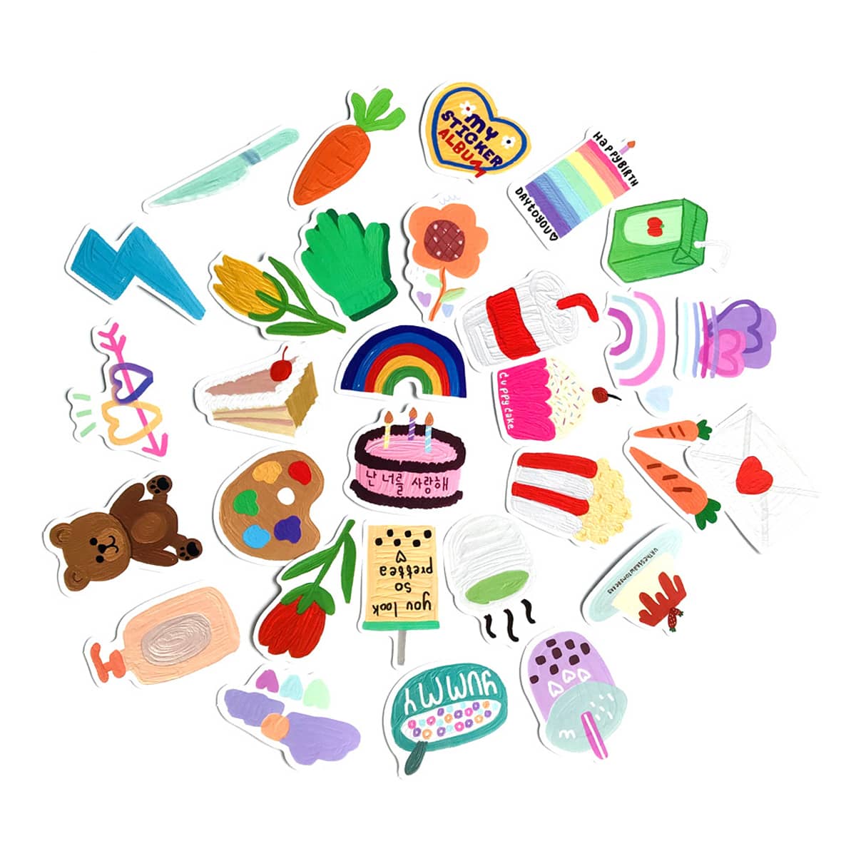

30pcs Cartoon Sticker, Multicolor