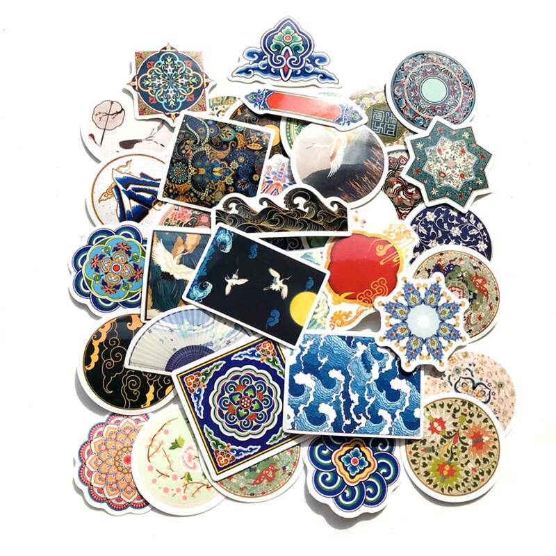 

40pcs Floral & Scenery Sticker, Multicolor