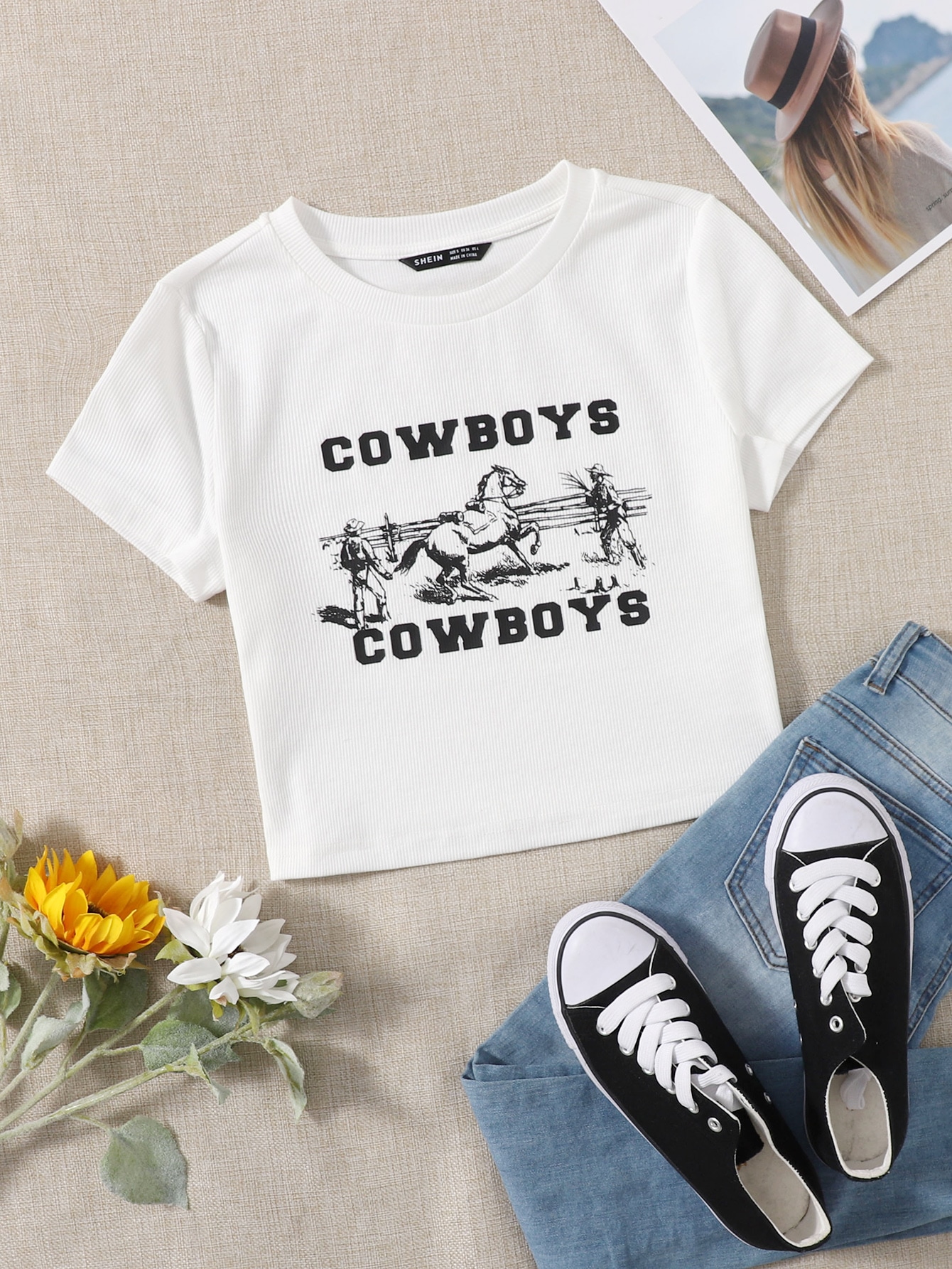 SHEIN Letter \u0026 Horse Print Tee | SHEIN