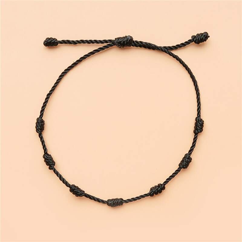 

Adjustable Rope Bracelet, Black