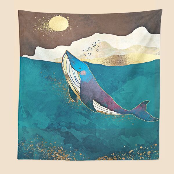 

Whale Print Tapestry, Multicolor
