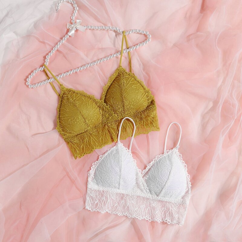 

2pack Floral Lace Bralette, Multicolor