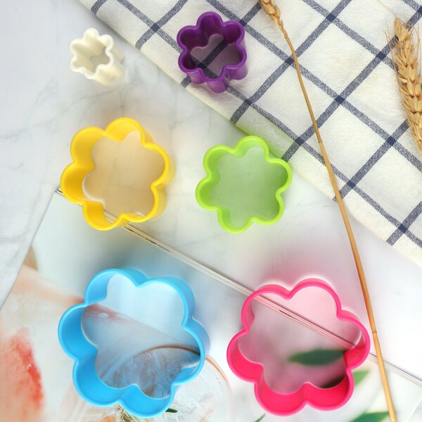 

1set Flower Shaped Biscuit Mold, Multicolor