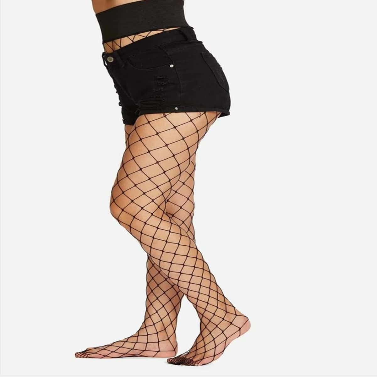 

Plain Fishnet Tights, Black