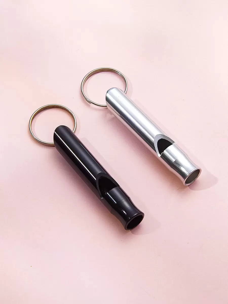 Street 2pcs Whistle Charm Keychain - Multicolor - View 1