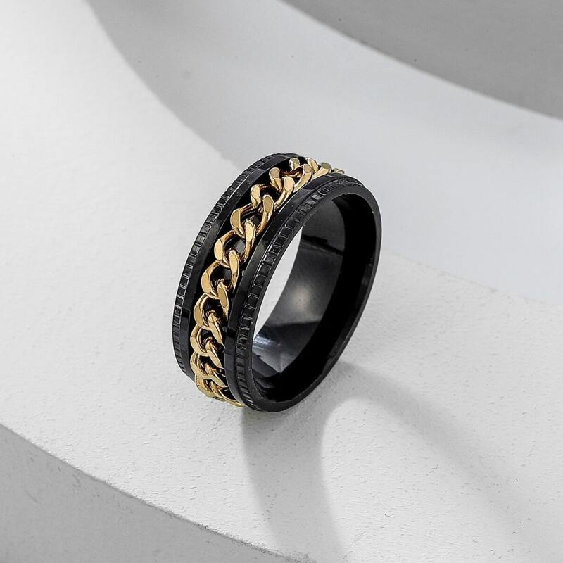 

Guys 1pc Chain Ring, Gold
