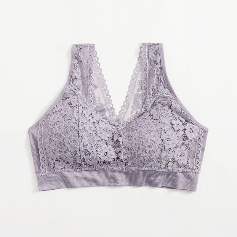 

Floral Lace Bralette, Purple
