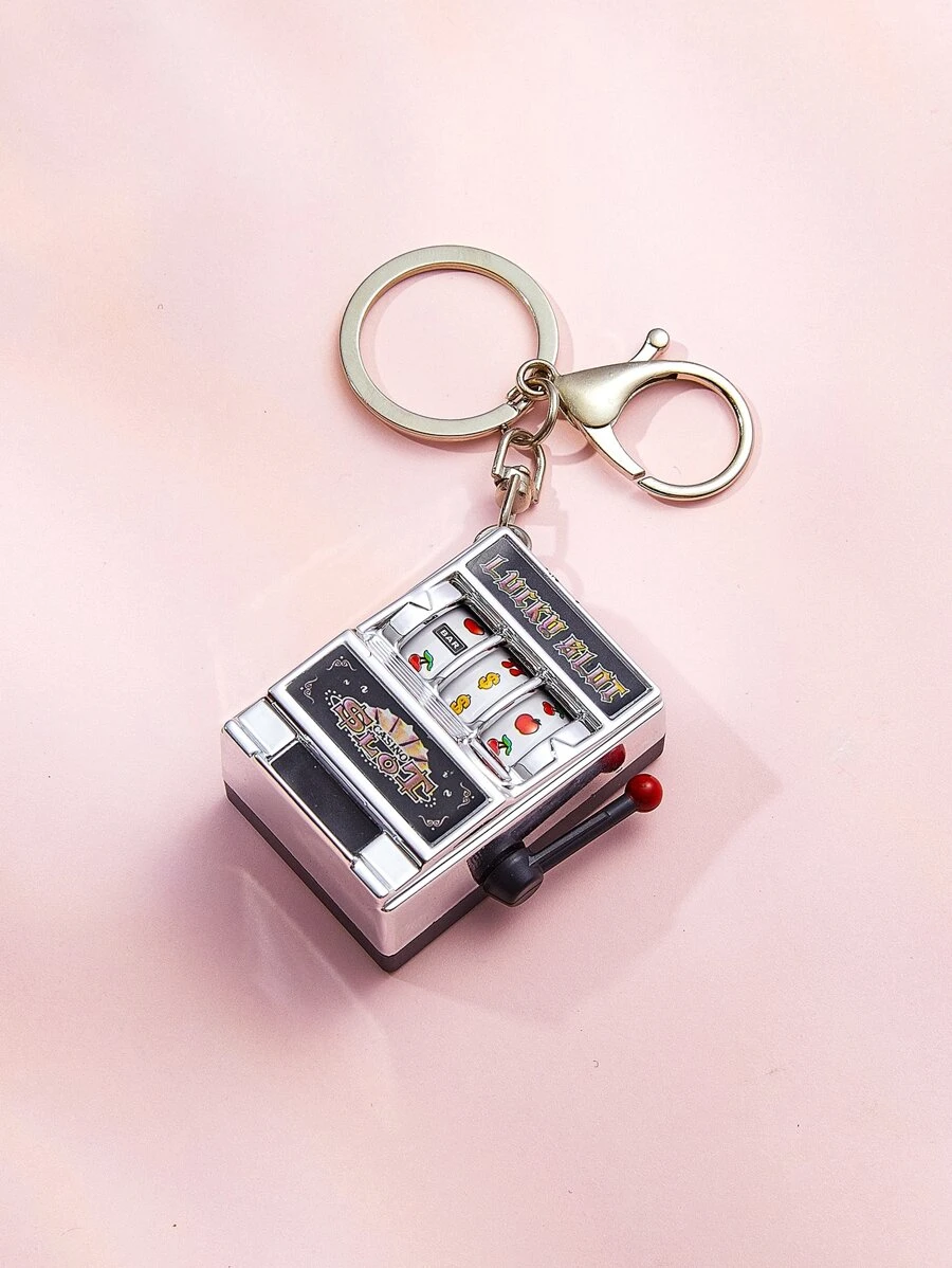 男士迷你水果機吊墜鑰匙扣 - 彩色 - 查看 1