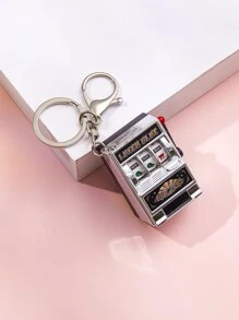 男士迷你水果機吊墜鑰匙扣 - 彩色 - 查看 2