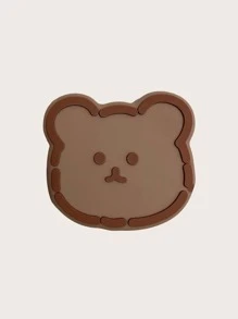 Cartoon Bear Pop-Out Phone Grip - Brown - View 1