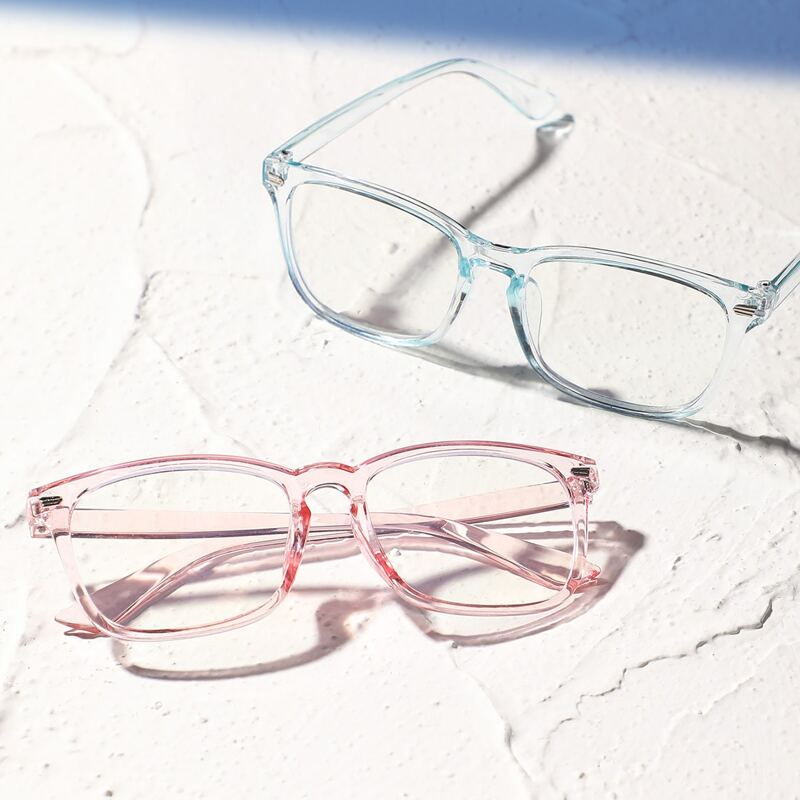 

2pcs Square Frame Couple Glasses