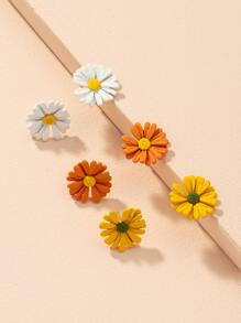 Hoa tai thiết kế 3 cặp - Nhiều màu - Xem 1