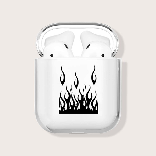

Fire Pattern Clear Airpods Case