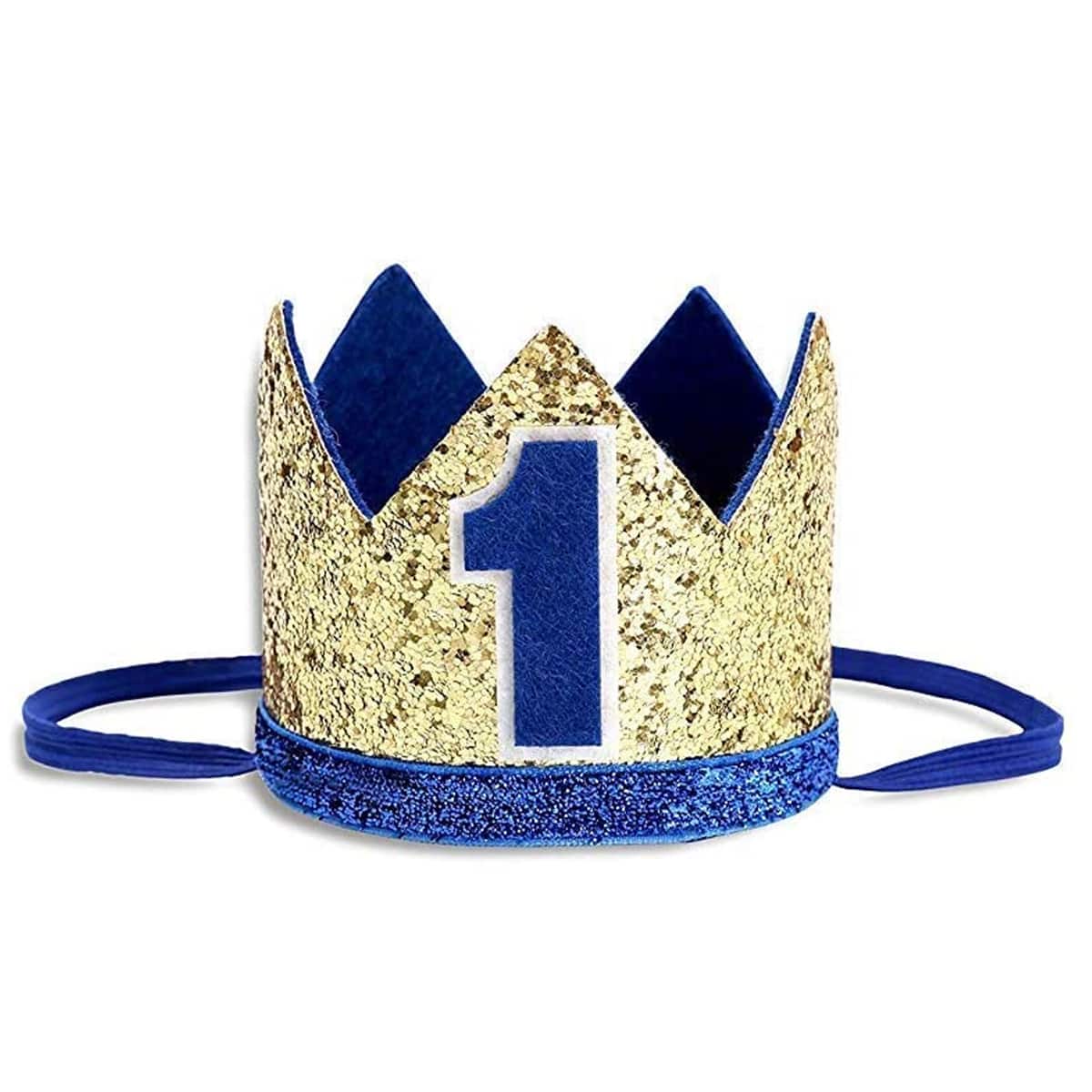 

1pc 1st Birthday Party Crown, Royal blue