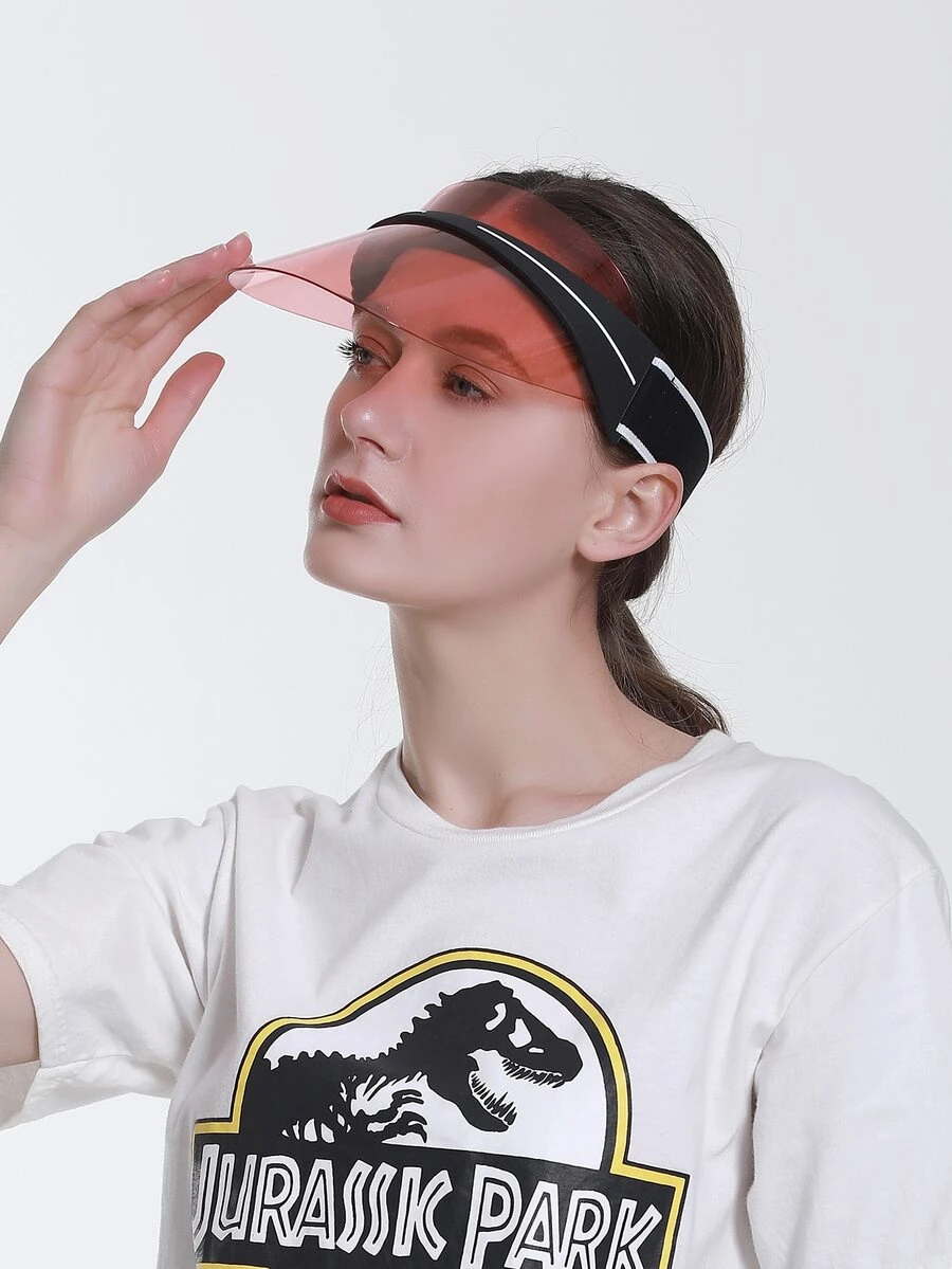 Sombrero visera transparente - Rojo - Ver 1