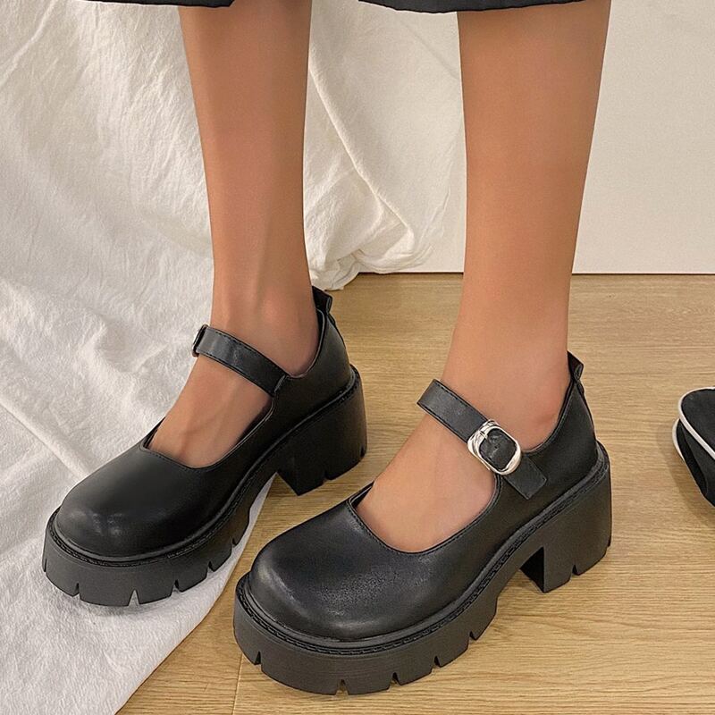 

Simple Mary Jane Wedges, Black