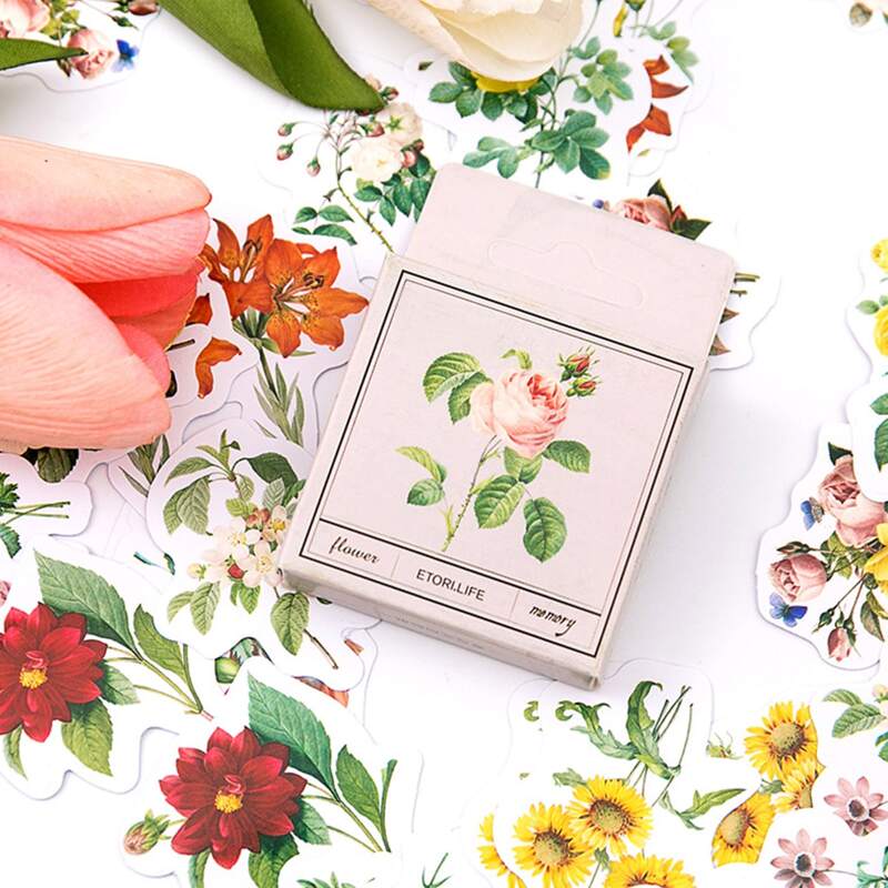 

45pcs Random Flower Sticker, Multicolor