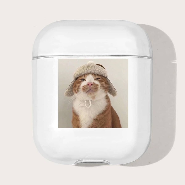 

Cat Pattern Clear Airpods Case