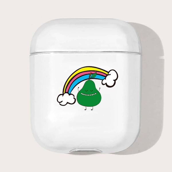 

Cartoon Pear Clear Airpods Case