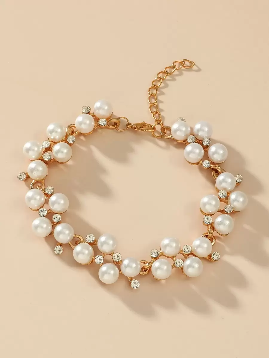 Faux Pearl Decor Bracelet
