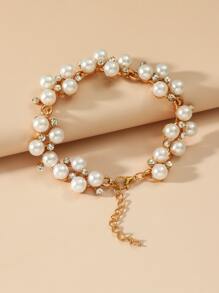 Faux Pearl Decor Bracelet