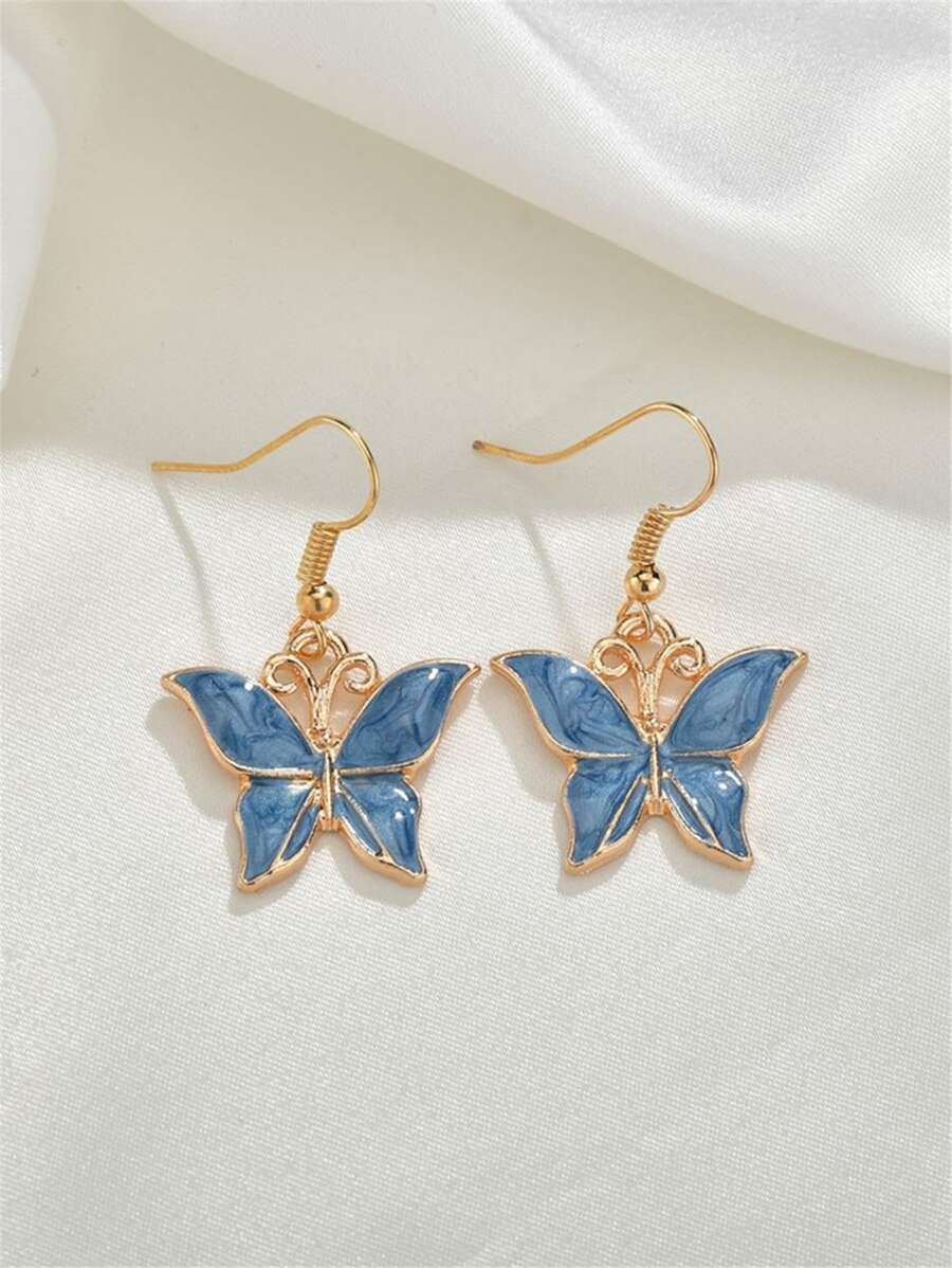 Pendientes De Mariposa En Forma De Gota - Ver 1