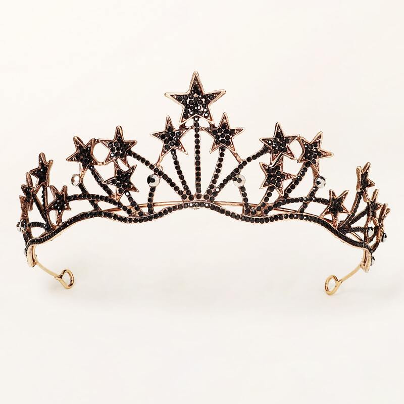 

Rhinestone Crown Decor Hair Hoop, Gold