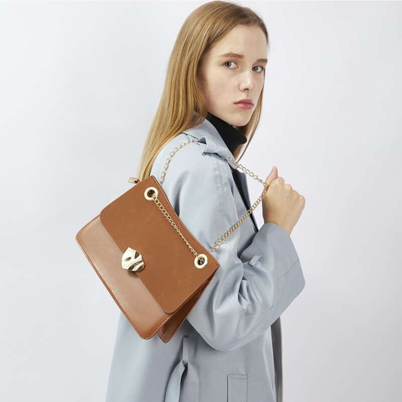 

Flap Chain Bag, Brown