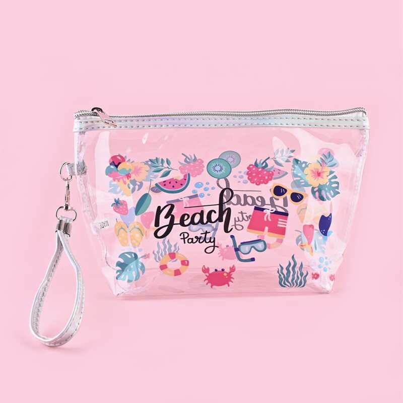 

Fruit Print Clear Makeup Bag, Multicolor